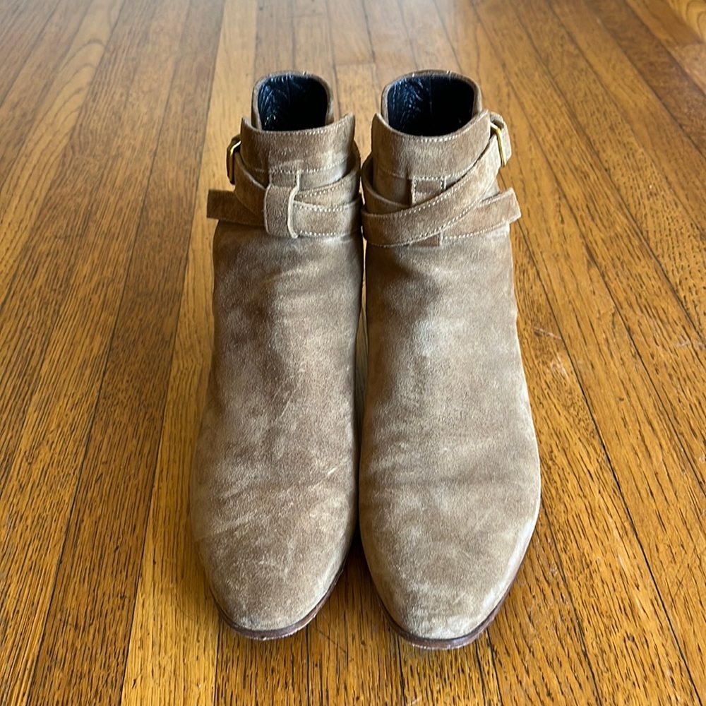 Tan Saint Laurent Suede Jodhpur Boots